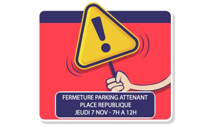 #Fermeture parking place de la République