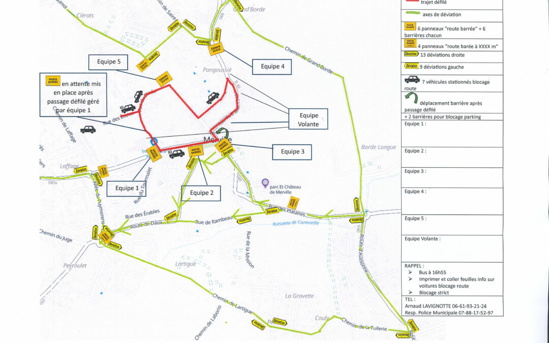 #Déviations pour le Carnaval