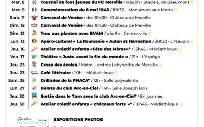 #Agenda des Mervillois du mois